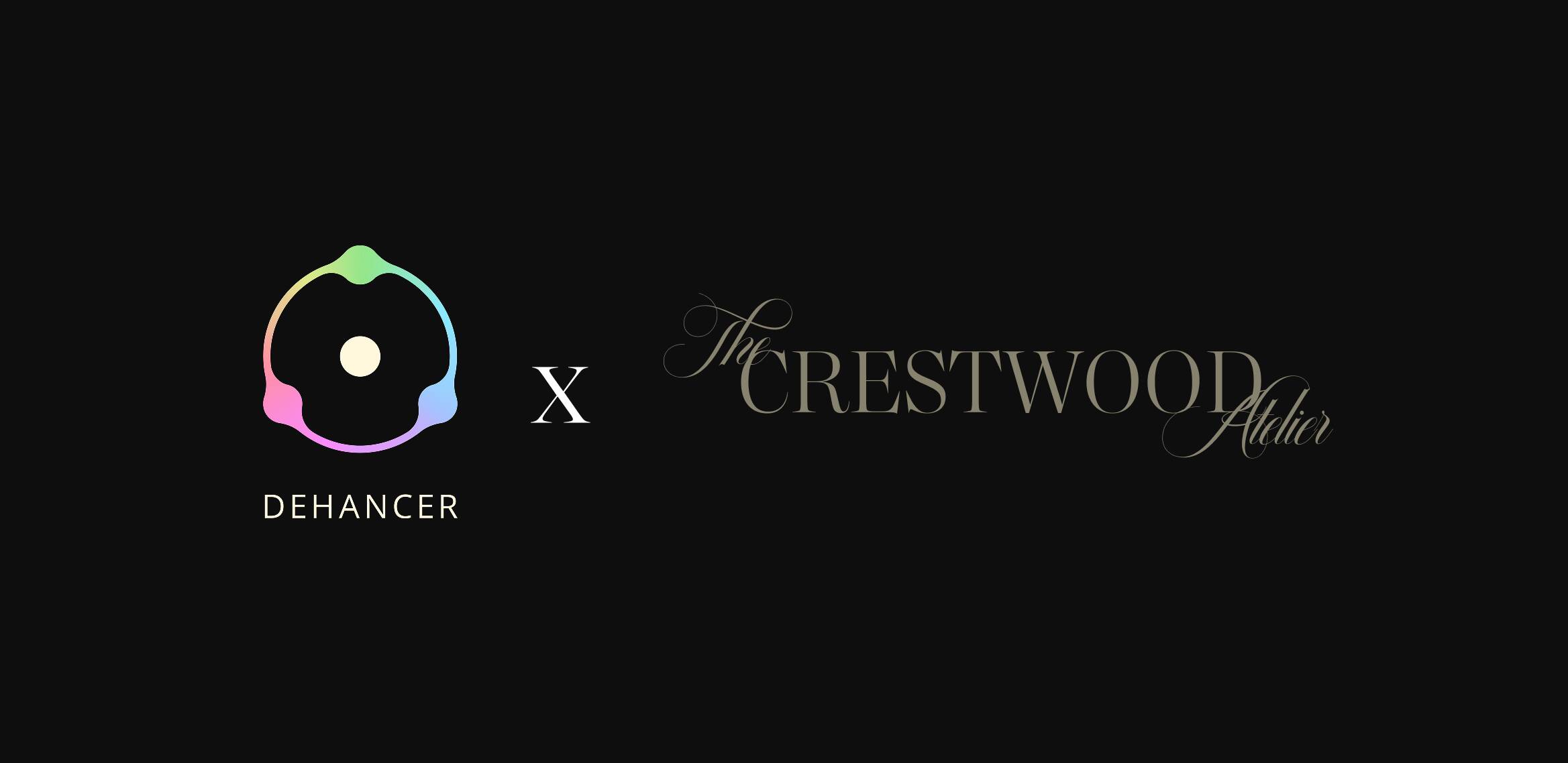The Dehancer and The Crestwood Atelier logos on a black background